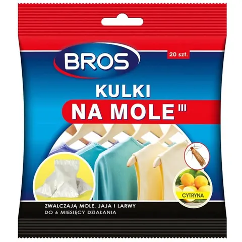 BROS kulki na mole cytrynowe 20 szt.