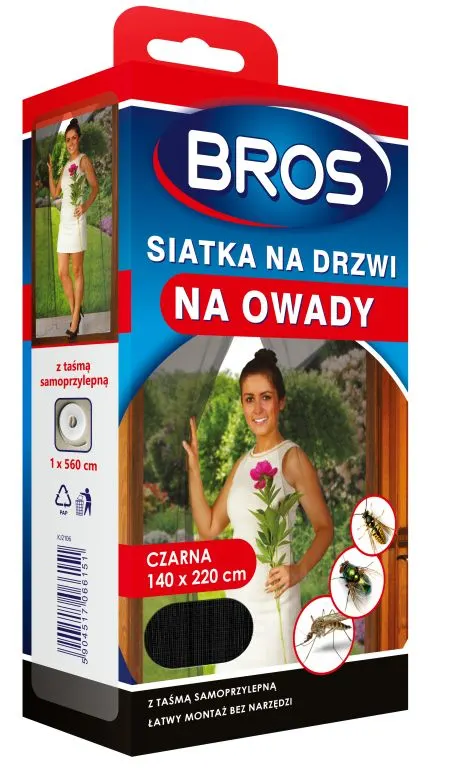 BROS Siatka na drzwi 140 x 220 biała