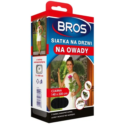BROS siatka na drzwi 140x220 czarna