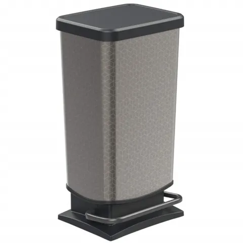 Kosz na śmieci z pedałem Paso Hexagon 40L Szary Rotho