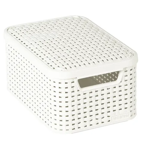 Koszyk z pokrywą STYLE BOX S kremowy 6L CURVER