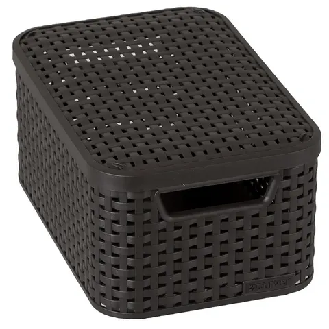 Koszyk z pokrywą STYLE BOX S ciemny brąz 6L CURVER