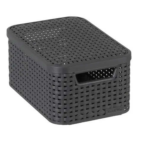 Koszyk z pokrywą STYLE BOX S ciemny szary 6L CURVER