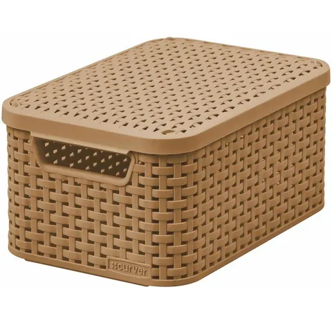 Koszyk z pokrywą STYLE BOX S jasnobrązowy 6L CURVER