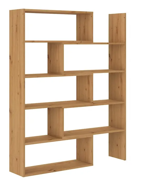 Rozsuwany dwustronny regał LEO 138cm - DĄB ARTISAN