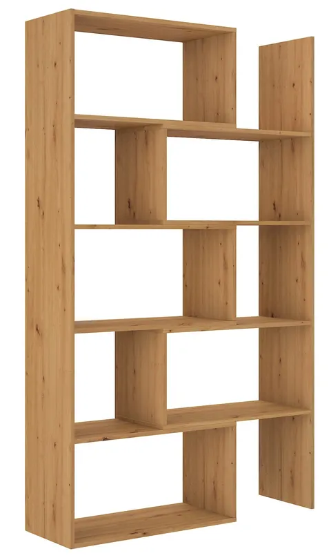 Rozsuwany dwustronny regał LEO 188cm - DĄB ARTISAN