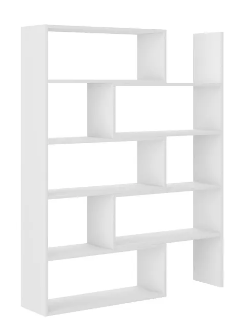 Rozsuwany dwustronny regał LEO 138 cm - BIAŁY