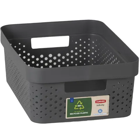 Pojemnik ażurowy INFINITY RECYCLED 11 L ciemnoszary CURVER