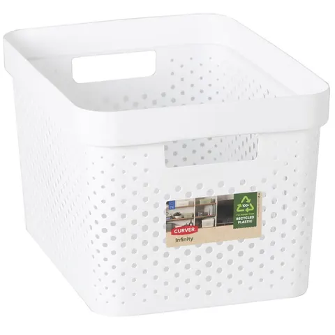 Pojemnik ażurowy INFINITY RECYCLED 17L biały CURVER
