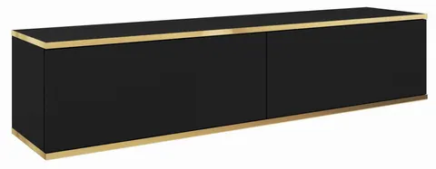 Szafka RTV wisząca OZO 135cm - Czarna