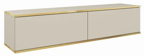 Szafka RTV wisząca OZO 135cm - Beżowa