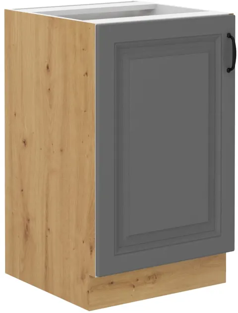 Szafka pod zlew 50cm STELVIO Ciemnoszary i Dąb Artisan