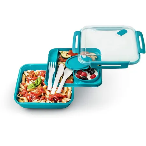 Pojemnik do żywności Lunchbox 1.1 L MEMORY B3 niebieski ROTHO
