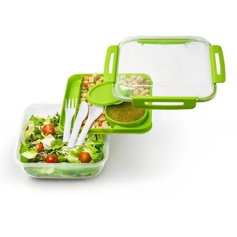 Pojemnik do żywności Lunchbox 1.7 L MEMORY B3 przezroczysty/zielony ROTHO