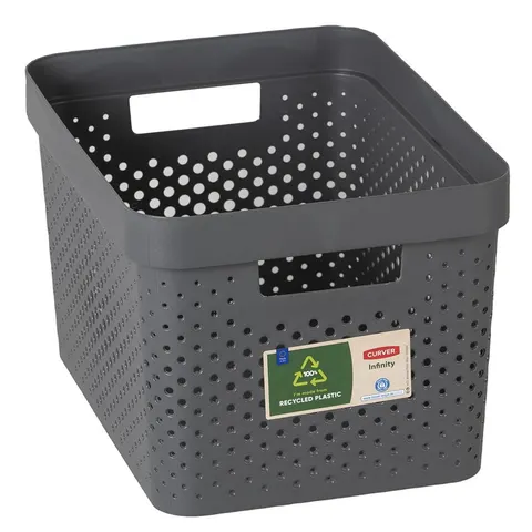 Pojemnik ażurowy INFINITY RECYCLED 17L ciemnoszary CURVER