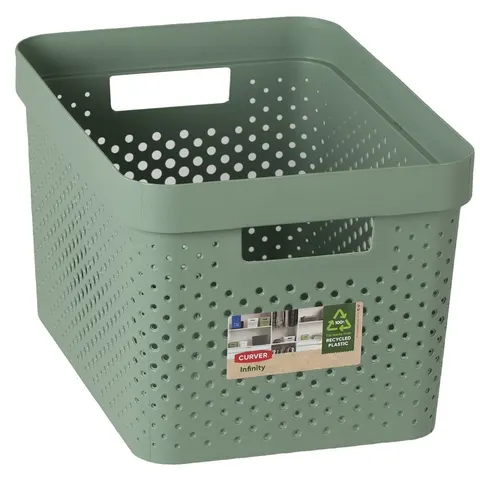 Pojemnik ażurowy INFINITY RECYCLED 17L zielony CURVER