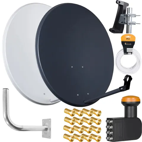 Antena satelitarna Corab 80 cm + konwerter octo + akcesoria montażowe