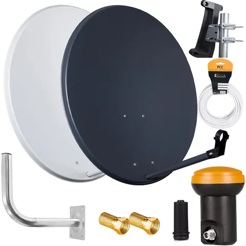 Antena satelitarna Corab 80 cm + konwerter single + akcesoria montażowe