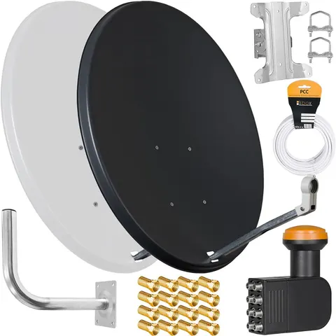 Antena satelitarna Corab 90 cm + konwerter octo + akcesoria montażowe