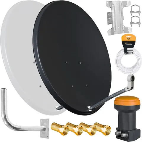 Antena satelitarna Corab 90 cm + konwerter twin + akcesoria montażowe