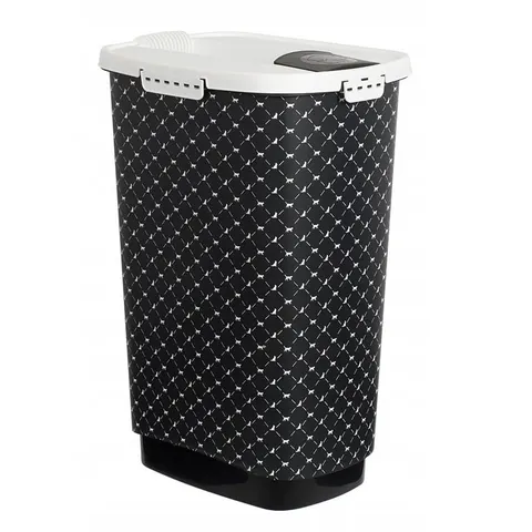 Pojemnik na karmę CODY 50L czarno biały 4002010712 Rotho