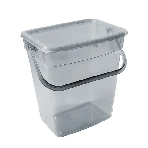 Pojemnik na proszek 10L transparentny szary Plast Team