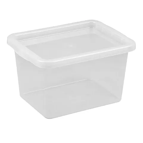 Pojemnik z pokrywą BASIC 15 L. przezroczysty Plast Team
