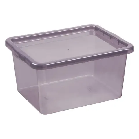 Pojemnik z pokrywą Basic 20 L transp. fiolet. Plast Team