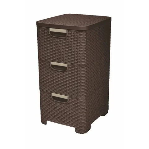 Regał z szufladami STYLE 3x14l ciemnobrązowy CURVER 206313