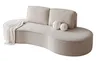 Tapicerowana sofa SAFO zaokrąglona - Kremowa (Riviera21)