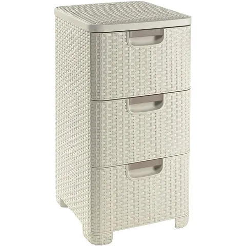 Regał z szufladami STYLE 3X14L kremowy CURVER 206314