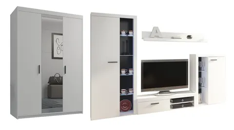 Zestaw mebli Rabbia/Kapri 3d lustro - 5 - Biel
