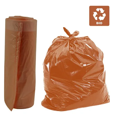 Worki na śmieci LDPE 120 L/10 sztuk brązowe
