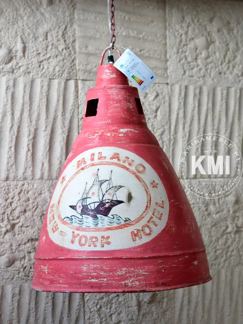 industrialna lampa Loft Colors M-4210 czerwona