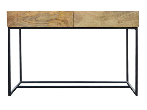 Biurko loftowe z drewna mango i metalu 118 cm