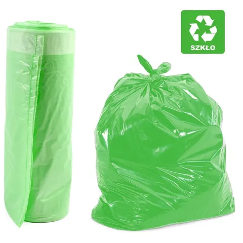 Worki na śmieci LDPE 60 L/10 sztuk zielone