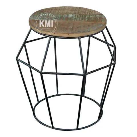 industrialny stolik Diamond drewno metal