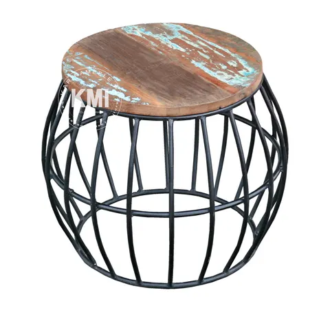 okrągły stolik industrialny Wire Table mały