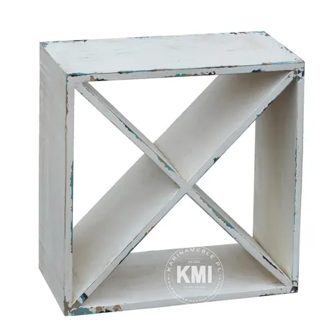 półka - stojak na butelki antique white