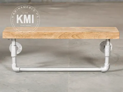 loftowa półka Pipeline mango metal