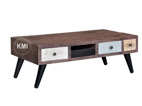 Stolik Kawowy Ława Loft Enjoy Drewno Mango Meble Industrialne