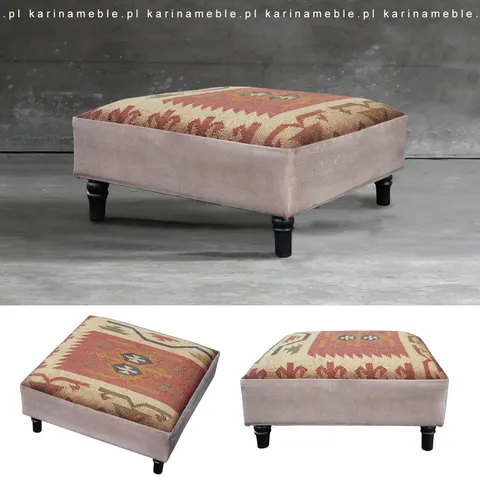 podnóżek pufa "JAIPUR" boho vintage