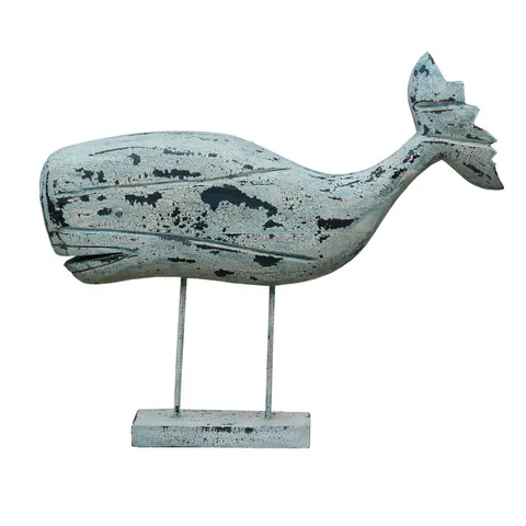 dekoracja drewniana Blue Whale duży