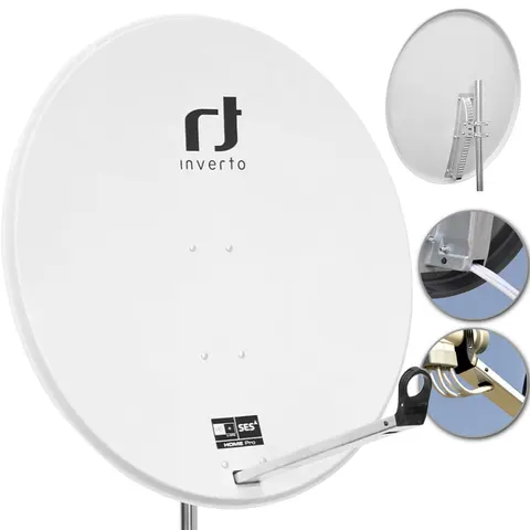 Antena satelitarna 80cm biała IDLB-STCF80-KULGO-LPS INVERTO