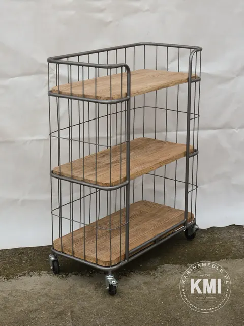 industrialny regał na książki niski Baker's