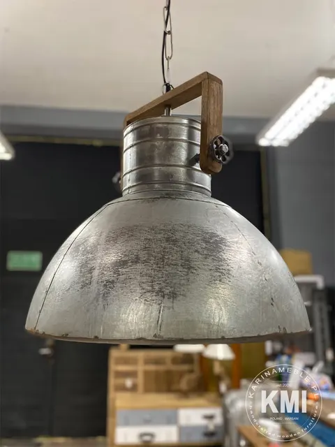 metalowa lampa nad stół loftowa postarzana