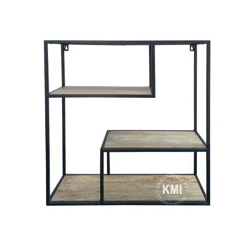 loftowa półka drewno mango metal