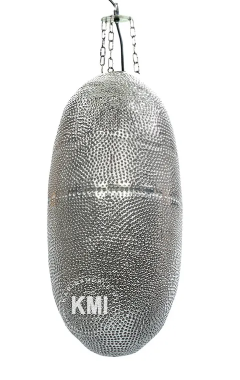 lampa orientalna marokańska owalna srebrna