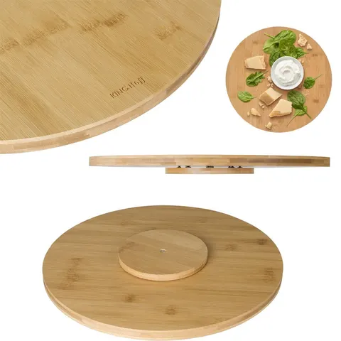 Deska obrotowa do pizzy bambus fi 35 cm KH-1566 KINGHOFF