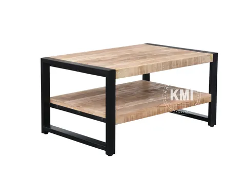 Stolik kawowy loftowy Just For Me z półką 90 cm